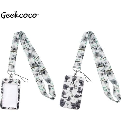 J2178 Cartoon Koala Necklack Lanyard Key Gym Strap Multifunction Mobile Phone Decoration With Card Holder Cover For Fans