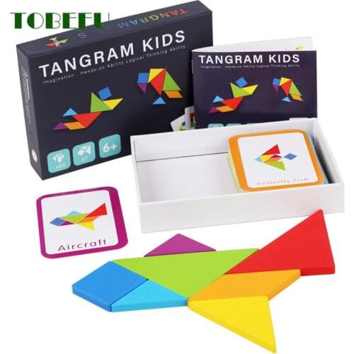 Creative Large Size Wooden 3D Puzzles Toys for Kids Early Educational Fun Geometric Shape Tangram Jigsaw Board Puzzle Gifts Toy