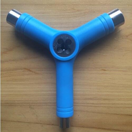 Multifunctional Y shape Skateboard Tool With Tri Socket Threader For Skate Board Longboard Skateboard Scooter