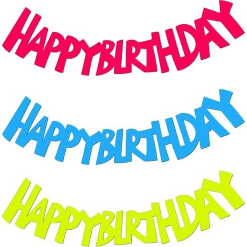 New Happy birthday Wooden die Scrapbooking C-146-1 Cutting Dies Compatible with most die cutting machines