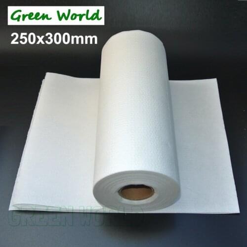 Green World 100pcs/roll 10"x12"(25x30cm) Gun Cleaning Patches, High Absorbency,Softness,Biodegradable ,Gun Cleaning Roll Cloth