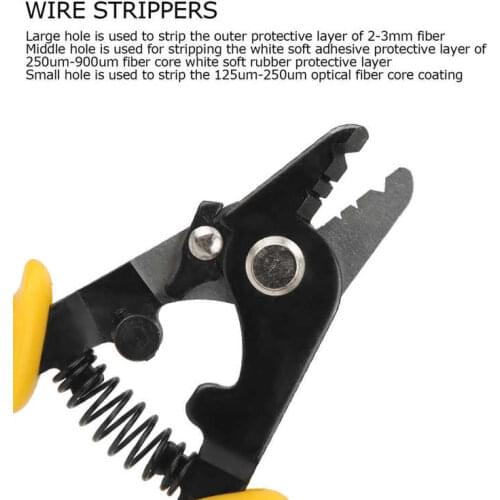 New CFS-3 Fiber Wire Strippers High Hardness 3 Holes Optical Fiber Stripping Pliers Tool