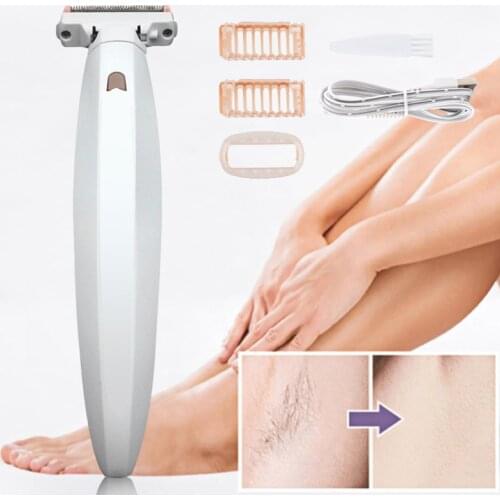 Portable Electric Lady Shaver For Women Full Painless Body Shaver Razor Trimmer USB Rechargeable Shaving Machine with Light