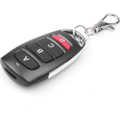 4 channel RF Wireless Remote Controller 433mhz Fix Code Copy Duplicator Car Garage Electric Door Keychain with Battery