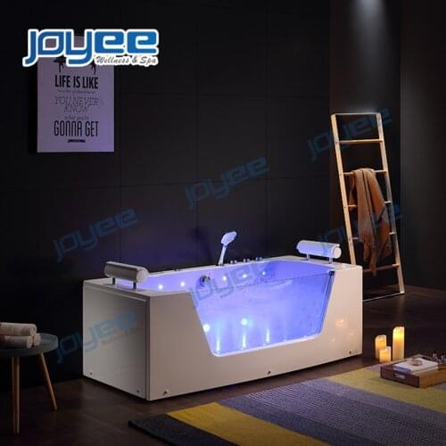 JOYEE Luxury Whirlpool Bathtub Air Bubble Massage Jets Hot Tub with LED Lights Bath Tub Use for Gym Centre