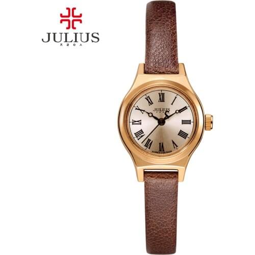 JULIUS Watch For Women JA-964 2017 New Spring Limited Edition Black Brown White Leather Luxury Watch Designer Clock Montre Femme