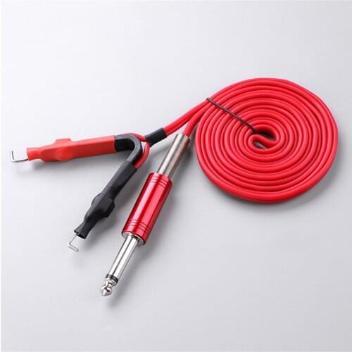 180cm Silicone Cable Tattoo Clip Cord Tattoo Machine Copper Connector Tattoo Machine Hook RCA Line Connector Tattoo Power Supply