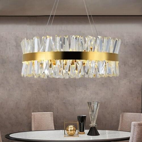 Modern Crystal led Chandelier Bedroom Dining Room Round Gold/Chrome Living Room Chandeliers Hall Hallway Home Decor Lamp