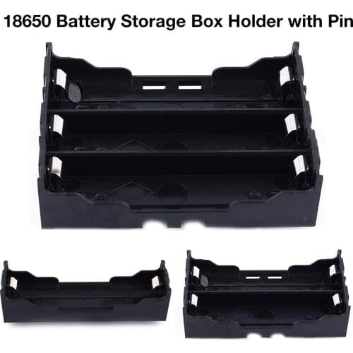 ABS 18650 Battery Storage Box 3.7-11.1V Lithium Battery Holder Case With Pin 2/3 Batteries Holder PCB Case Plastic Container