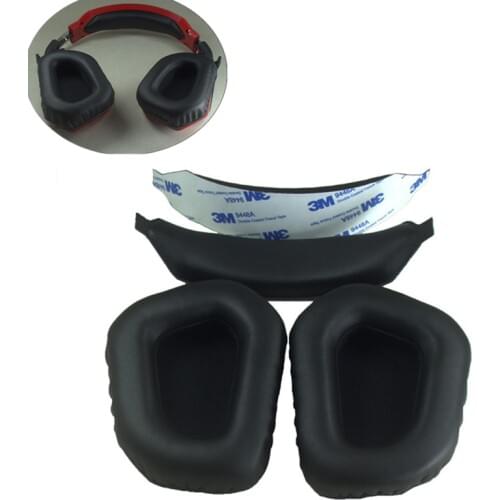 1 Pair Ear Pads Replacement For Mad Catz F.r.e.q.3/TE Headset Earpad Memory Foam Sponge Soft Leather Earmuff Head Beam Ew