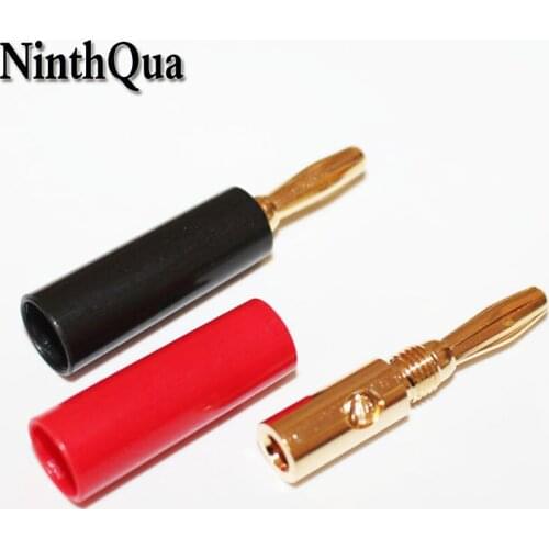 1pcs 4mm Banana Plug with Screw 24A Gold Plated Solderless Audio Parts for AIY Repairs