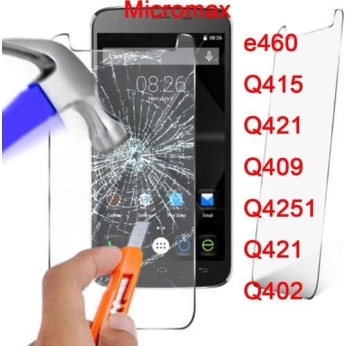 2.5D 0.26mm 9H Premium Tempered Glass For Micromax Canvas Pace 4G Q415 Q421 Q409 Q4251 Q421 Bharat 2 Plus Q402+Screen Protector