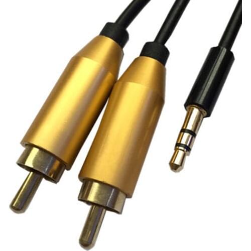 3.5mm 1/8" Male to 2RCA Male Car AUX Audio Extension Cable MP3 PC 0.8M