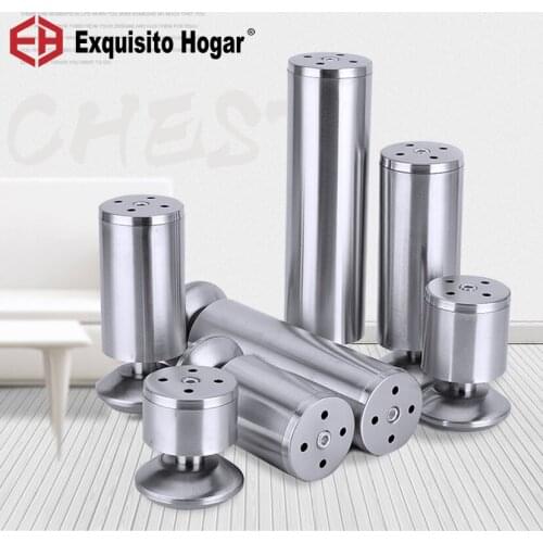 Stainless Steel Metal Furniture Legs Kitchen Adjustable Feet Round Table Cabinet Metal Foot Sofa Bed Feet 4PCS
