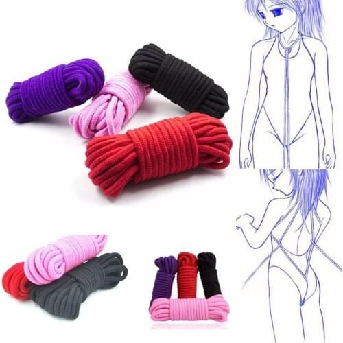5m 10m Sm Rope Sm Bondage Rope Bdsm Sex Product For Adult Femdom Bondage Sex Cotton Rope For Women Coupless Game sex swing toys