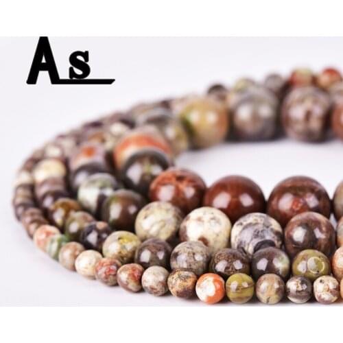 Asingeloo Genuine Undyed 4/6/8/10mm Color Agate Original Healing Power Natural Stone Agates Beads for DIY Bracelet