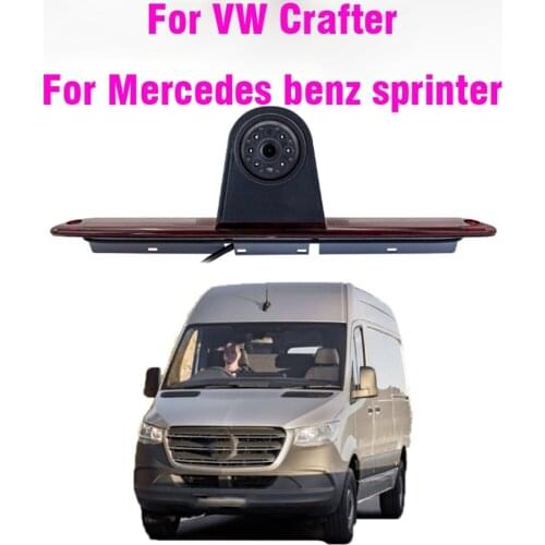 Car CCD Reversing Rear View Camera IR LED Brake Light Parking Night Vision Backup For Mercedes Benz Sprinter VW Crafter