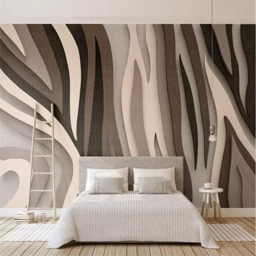 Seamless wallpaper Fashion striped fabric stitching 3d stereo TV background wall professional production high-end mural wall