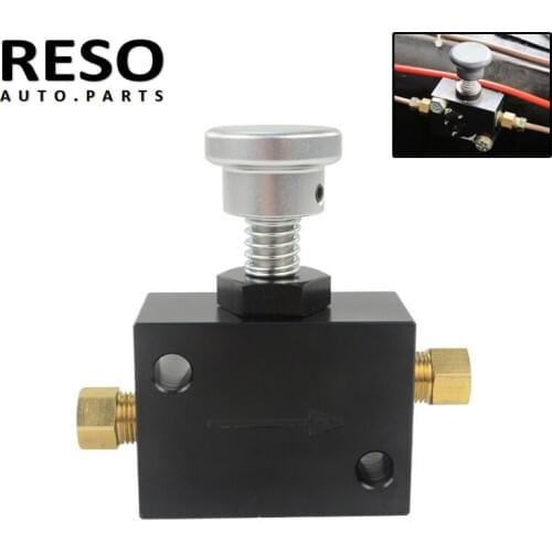 New Brake lock Manual Brake line Lock hydraulic brake park lock Pressure Holder Inlet and outlet 1/8 NPT for Disc Drum Black