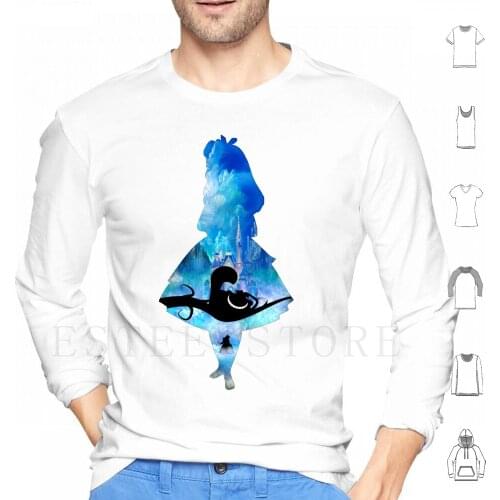 Welcome To Hoodie Long Sleeve Magic Magical Castle Tree Nature Landscape Red Queen Evil Were All Mad Here Quote Alice In