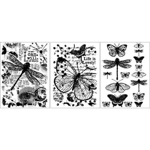 Dragonfly DIY Silicone Clear Stamp Cling Seal Scrapbook Embossing Album Decor K0AB