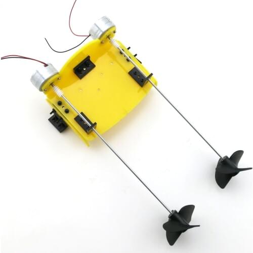 DIY Remote Control Ship Handmade Toys Physical Gizmo Building Blocks Kits Solar Energy Assembled Toy Teaching Tool