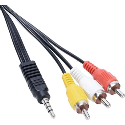 RCA Cable Male 3.5mm Jack to 3 RCA 3.5mm Jack Adapter Audio Aux Video AV Cable Cord for DVD Player Recorder HiFi VCR TV Stereo