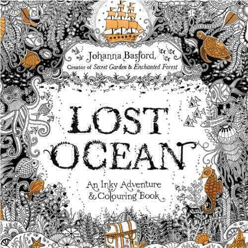 24 pages LOST OCEAN coloring book antistress for children adult relieve stress painting drawing secret garden colouring books