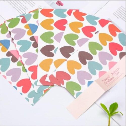 5pcs/pack Floral Envelope Cute Paper Award Stationery Writing Office Envelope Letter Paper