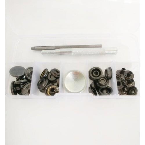 831# boxed metal four to one buttons buckle down jacket installation tool work clothes button jacket button for clothing set