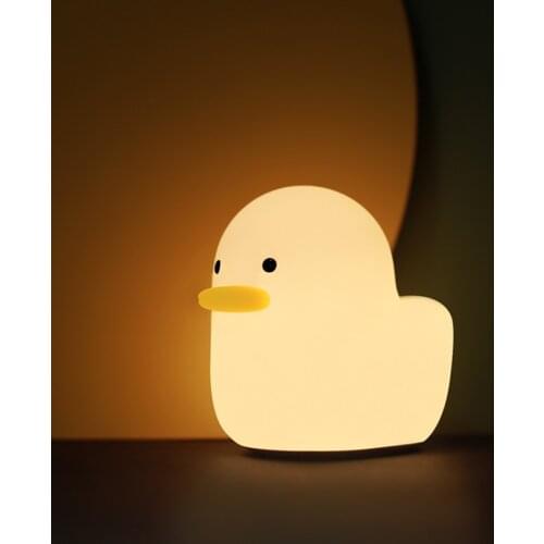 Cute Night Light Silicone Soft Touch Sensor Animal Duck LED Night Lamp For Baby Children Kid Bedroom Decorative