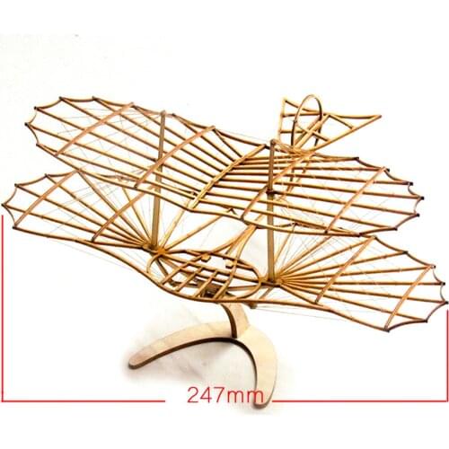 ELERC DIY Craft Wood Furnishing Building Kits Otto Lilienthal Glider balsawood free flight airplane toys Christmas gifts for kid