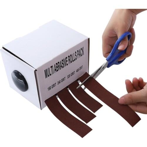 Abrasive Belt Boxed drawable emery cloth rolls Cloth Roll Soft For Dry Grinding Metal Glass Woodworking Polishing Sanding Paper
