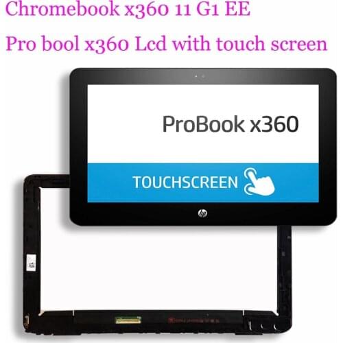 Original LCD Display Touch Screen Digitizer Assembly For HP Probook x360 11 G1 EE Chromebook x360 B116XAB01.3 HD IPS 11.6inch