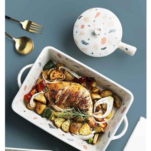 Woven dinner plates pizza dishes dessert tray serving dishes bakingware