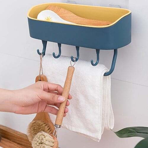 Bathroom Shelf Bathroom Accessories Storage Rack Punch-Free Shower Kitchen Wall Storage Rack For Bathroom полка для ванной