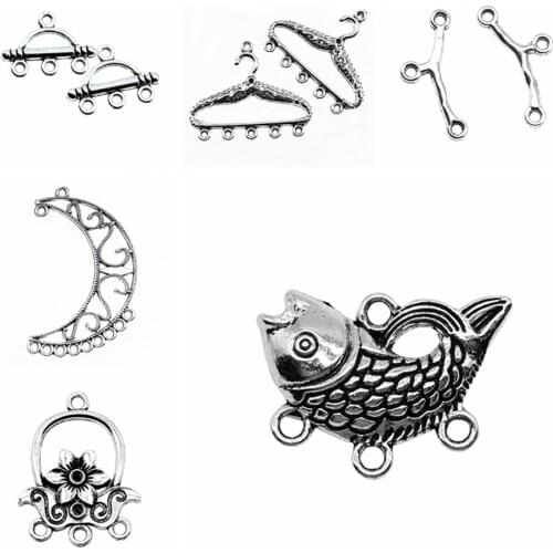 Sejuani diy charms for jewelry making kit pendant for bracelet jewelry accessories Moon Porous Earring Connector