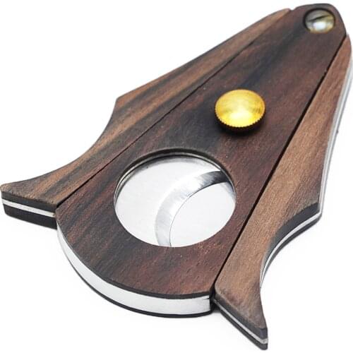 GALINER Cigar Cutter Sharp Lock System Wood Stainless Steel Double Cut Blade Cigar Guillotine in Gift Box