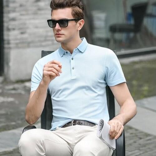 2020 new arrival summer high quality 100% cotton men Polo Shirts men, Mens Short Sleeve Business Casual Male Polo shirt