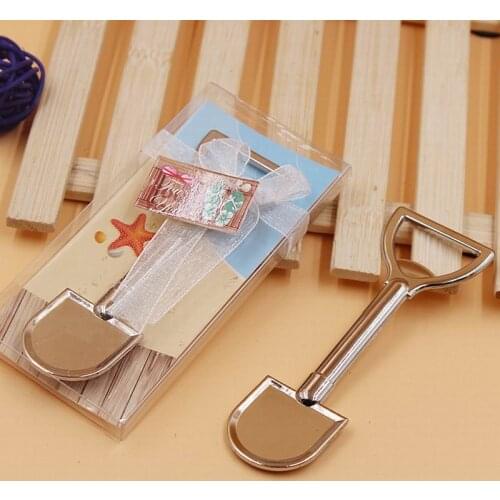 200pcs wedding party favor gifts and giveaways for guests - zinc alloy shovel beer bottle opener baby shower party souvenir