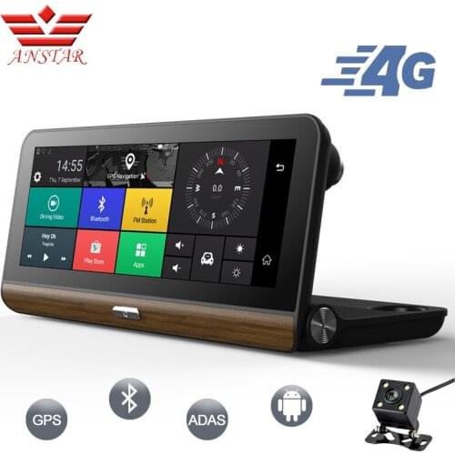 ANSTAR 3G/4G Car DVR GPS Camera 7.84"Android Dash Cam Full HD 1080p Video recorder Wifi Bluetooth Registrator Dual lens Dvrs Cam
