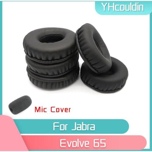 YHcouldin Earpads For Jabra Evolve 65 Headphone Accessaries Replacement Wrinkled Leather