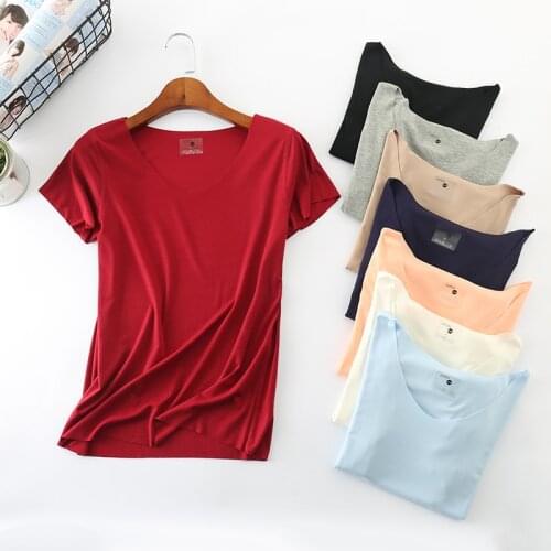 2020 Summer T Shirt Women 100% Cotton Short Sleeves Tee Shirt High Elasticity Breathable Top Female Tshirt camiseta feminina D96