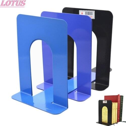 1 Pair Simple Life Foldable Portable Metal Bookends Shelf Holder Home Stationery Library School Office Stationery Supply Metal