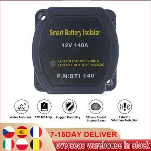 1 Pcs 12V 140A Voltage Sensitive Relay Battery Isolator Automatic Charging Relay Waterproof Auto Accessories Car Battery Relay