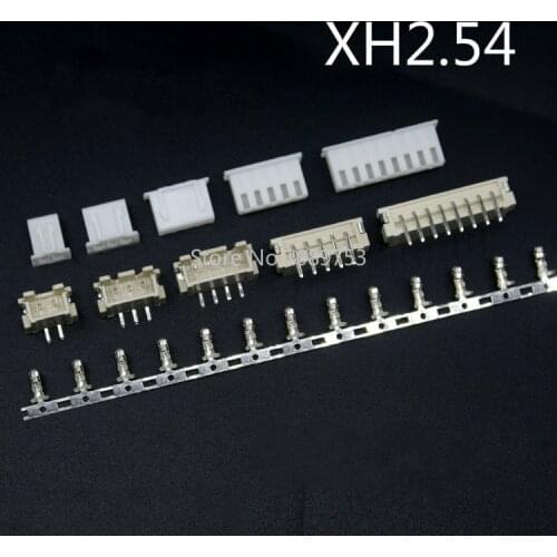 10Sets XH 2.54mm Pitch 2/3/4/5/6/7/8pin XH2.54 Vertical SMD Socket Male female Connector (Terminal Housing Pin Header) Kit