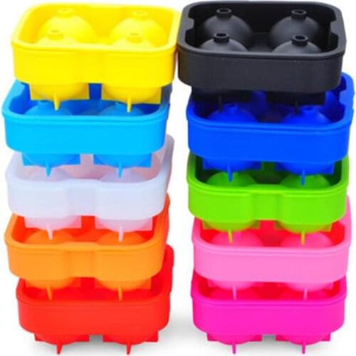 2021 Ice Balls Maker Utensils Gadgets Mold 4 Cell Whiskey Cocktail Premium Round Spheres Bar Kitchen Party Tools Tray Cube