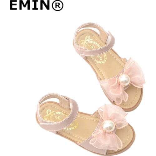 Child Princess Shoes Leather For Girls High Heels Sequins Wedding Party Kids Dress Fashion Sandals Pearles Summer