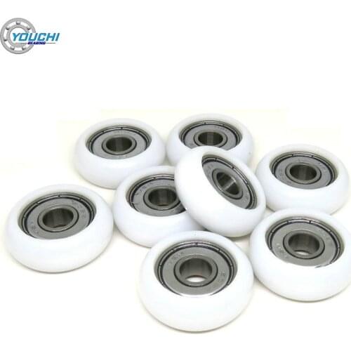 30mm Plastic Coated Roller With 608 RS Bearing 8x30x11 mm BSR60830-11 POM Bearings 8*30*11 mm Rowing Seat & Furniture Wheels