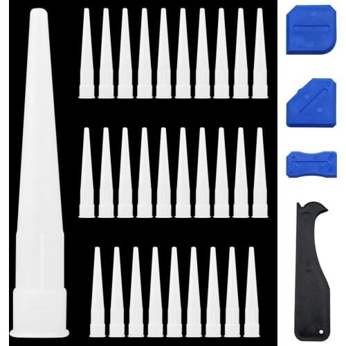 34 piece set sealing nozzle sealing nozzle and scraper sealant silicone joint tool silicone sealing nozzle